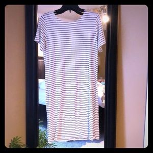 Merona black and white striped dress
